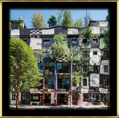 Amazon.co.jp: ポスター フンデルトヴァッサー Kunsthauswien 額装品